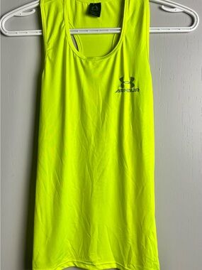Under Armour High-Vis Yellow Athletic Tank Top. Size M.